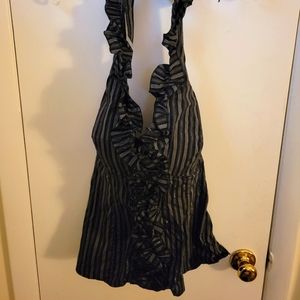 XL Ruffle Front Halter Top